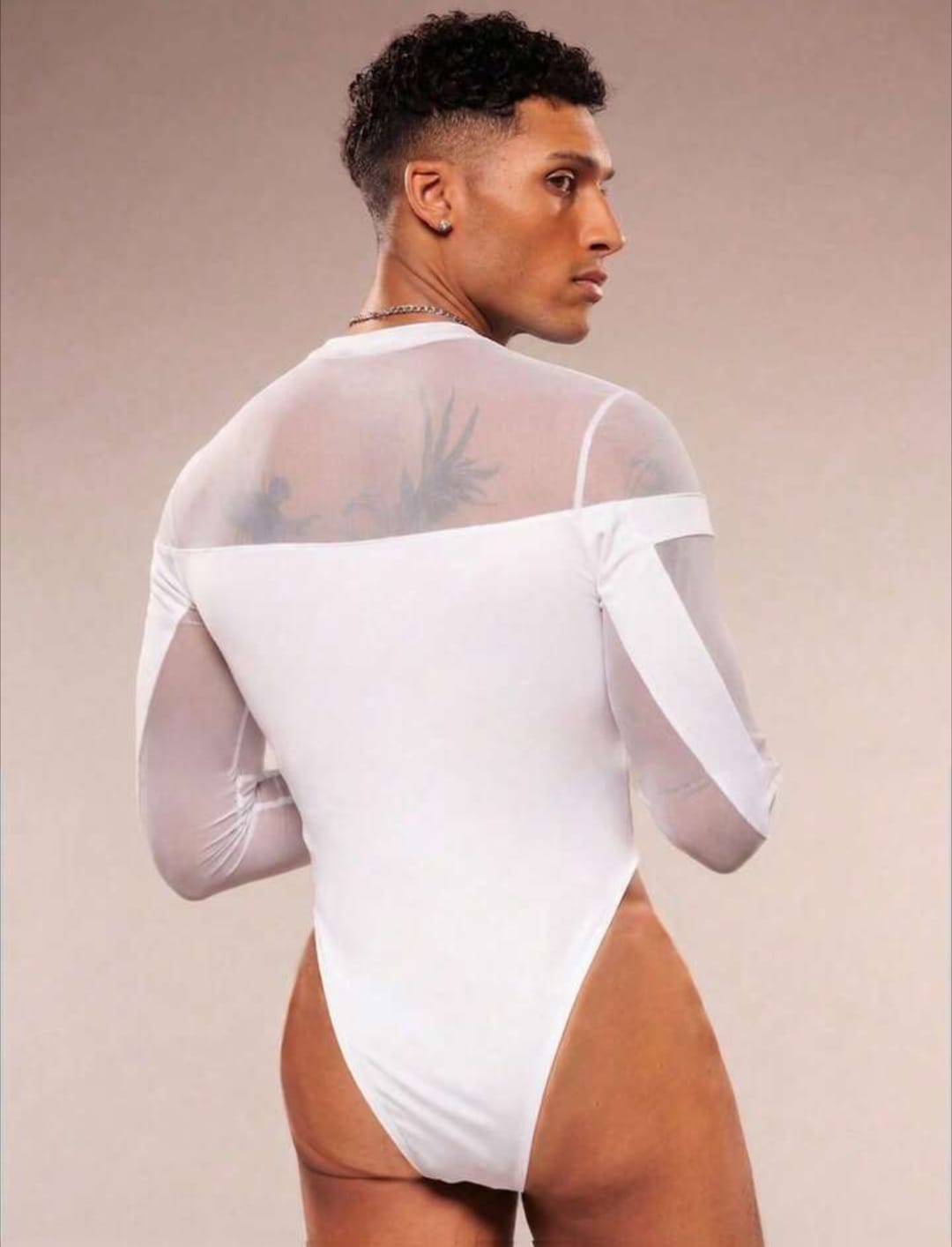 Arctic Sheer Panel Bodysuit